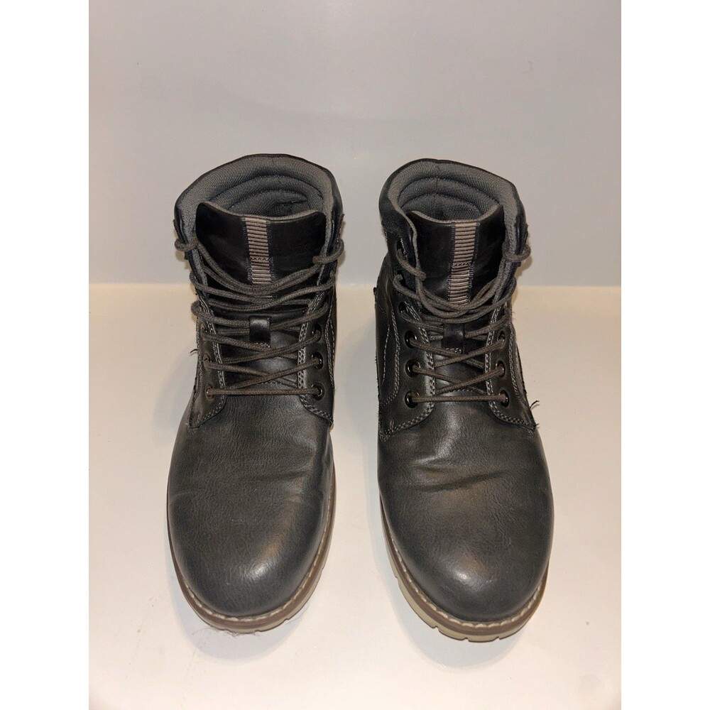 Sonoma Boots Mens 13M Esteban 2 Ankle Bootie Gray Faux Leather Lace Up Ankle Top